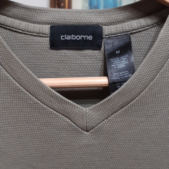 Mens Pullover knit shirt CLAIBORNE b36 - Picture 2 of 6